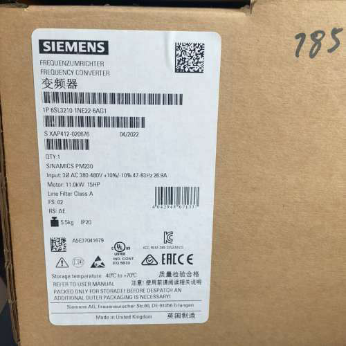 6SL3210-1NE22-6AG1 输入380-480V议价