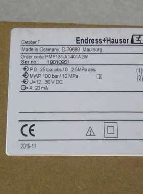 恩德斯豪斯E+H压力开关 PMP131-A1401A2W议价