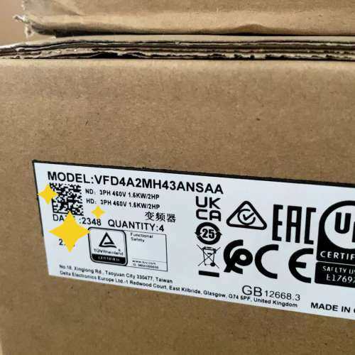 （议价)VFD4A2MH43ANSAA  台达变频器