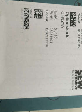 SEW：28231694网卡CFN21A未拆议价