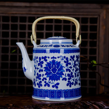 泡茶壶新款陶瓷壶景德镇瓷器青花瓷缠枝莲茶壶老式复古怀旧中国风