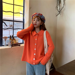 Real shot real price Korean version lazy loose thickened Alpaca sweater versatile student knitted jacket