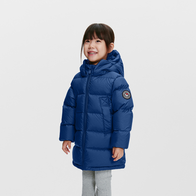 保姆鹅 【风墙】儿童羽绒服宝宝中长款护脸防风保暖童装厚款冬装 — 6