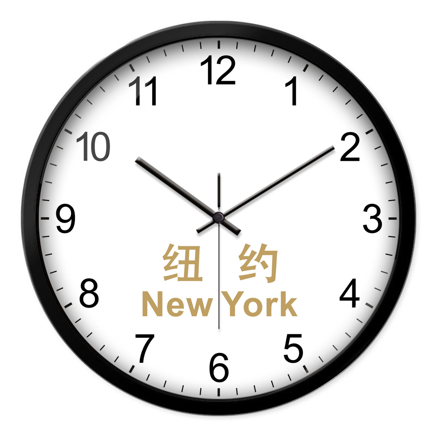 创意简约世界时区静音挂钟