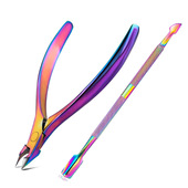 百思邦锻打美甲师专用死皮剪D501美甲工具套装 去毛刺死皮钳一字剪