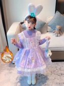 春秋季 2女童公主裙星戴露玲娜贝尔在逃公主8生日礼洋气漂亮连衣裙
