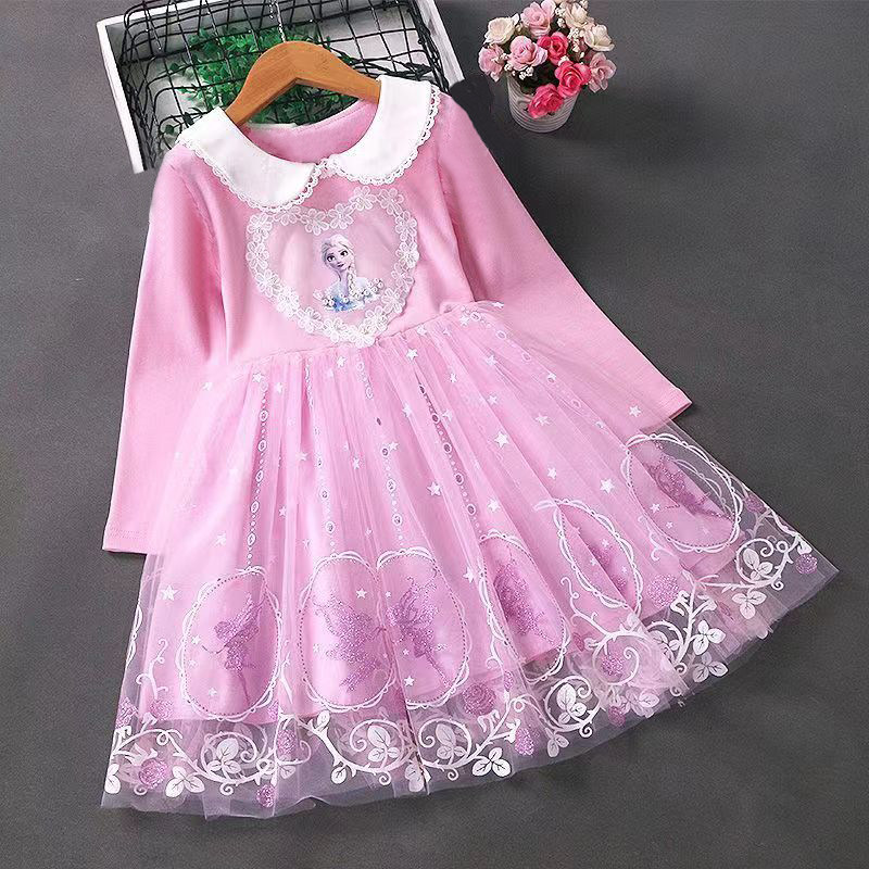 女童秋装连衣裙2新款洋气儿童爱莎公主裙周岁宝宝礼服时髦秋季