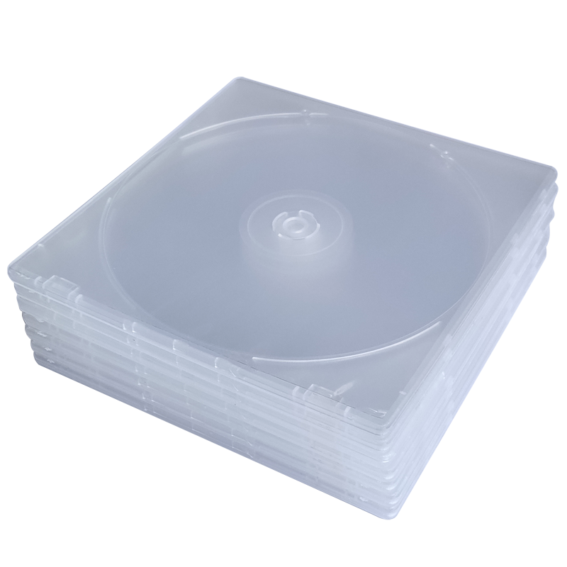 包邮单片装磨砂塑料方形PP盒 CD盒 DVD光盘盒 塑料盒可插封页纸光盘盒 50个/包