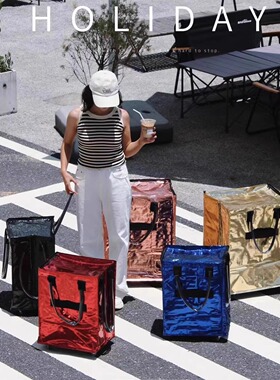 瑞士HULKEN浩肯包同款折叠拖轮包行李包户外出差旅行大容量买菜包