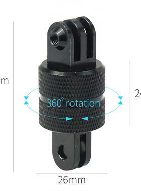 GoProhero9/8/7/6/5铝合金360度旋转底座小蚁山狗相机转接头云台