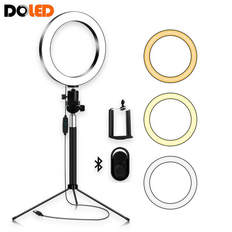 包邮新款6寸环形直播补光灯 led ring light 网红直播打光摄影灯