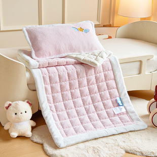 202A类艾尼绒暖绒床垫卡通图案儿童粉色加厚毛绒儿童床品儿童床垫