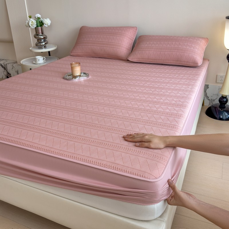 2025柔感彩绒棉夹棉单床笠全包通用现代简约防尘防滑可拆洗菱形纹,床上用品,床笠,淘宝优惠券,粉丝福利购,淘宝优惠卷