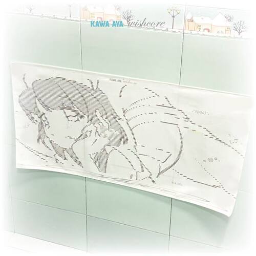 日韩系ins风透明天使挂布像素插画卧室装饰拍照背景布门窗挂毯