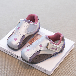 女童鞋子2026春季新款儿童德训鞋软底休闲鞋小学生男童魔术贴单鞋