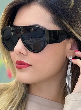 连体墨镜飞行员式女防晒太阳镜