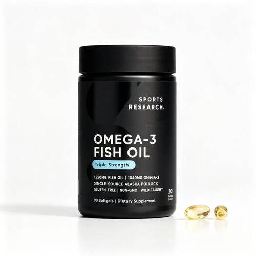 SportsResearch深海鱼油91%高纯浓度omega3DHA磷脂欧米茄脂肪酸SR