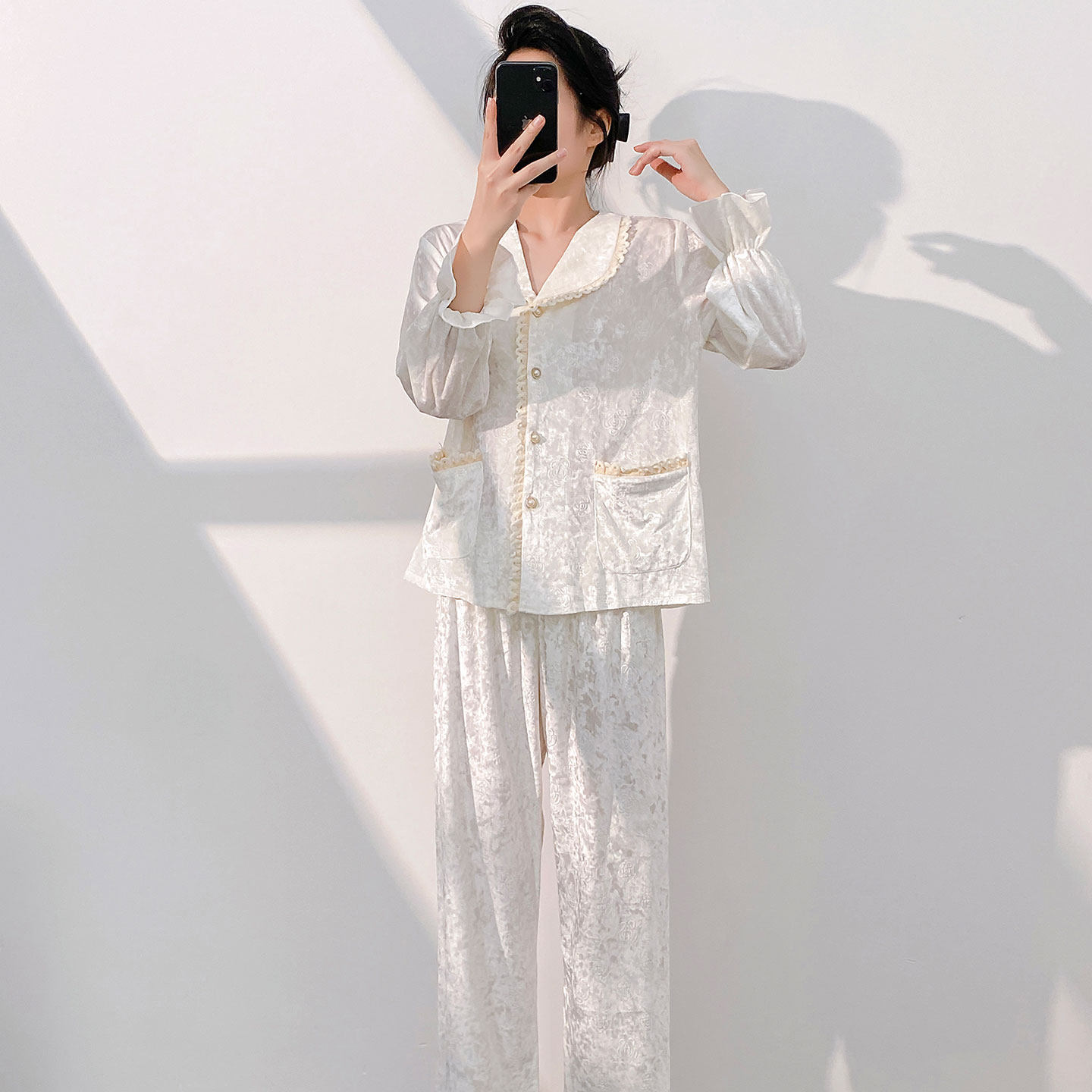 女士轻奢睡衣气质翻领长袖长裤女秋季高级感可外穿金丝绒家居服女,女士内衣/男士内衣/家居服,睡衣/家居服套装,淘宝优惠券,粉丝福利购,淘宝优惠卷