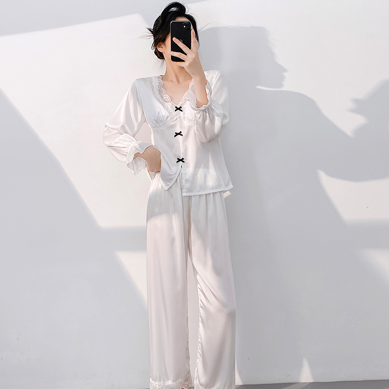 冰雪丝甜美睡衣女夏两件套