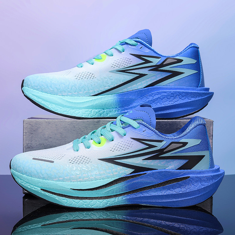 运动鞋系鞋带男学生青少年2025秋季网面儿童初中生专用碳板跑步鞋