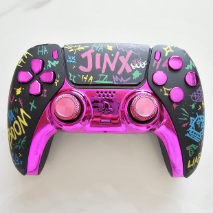 改装升级PS5游戏机手柄霍尔电磁摇杆TMR摇杆PS5原装手柄 夜光JINX