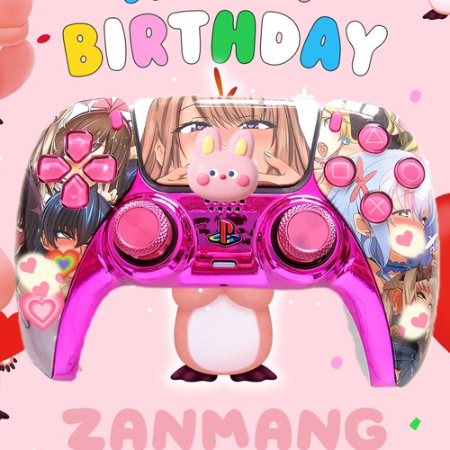 原创定制升级改装PS5手柄霍尔摇杆TMR摇杆PS5游戏机手柄 樱花之吻 - 封面