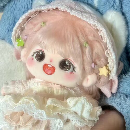 栗粒SP版棉花娃娃20cm无属性棉花公仔毛绒玩具生萌系送生日礼物