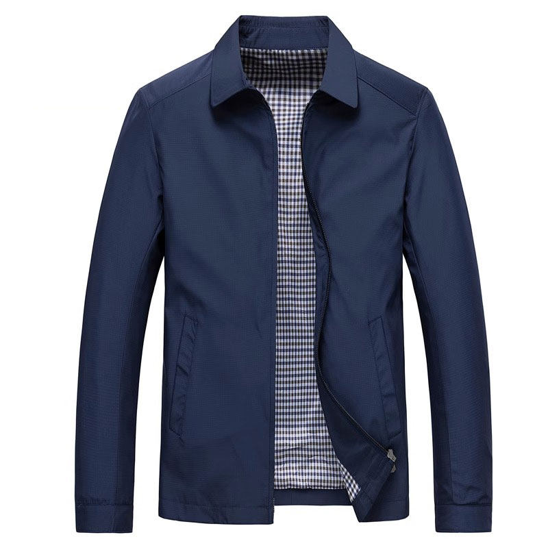 2024新款秋季外套男士夹克衫男装时尚翻领休闲商务中青年上衣服男