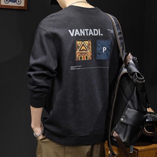 重磅潮牌卫衣男春秋款圆领男款衣服秋季2025新款长袖男士大码百搭