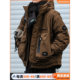 冬季 工装 连帽羽绒服男潮牌宽松户外多口袋机能90白鸭绒保暖外套潮