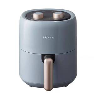官方正品小熊 QZG-E12W5空气炸锅家用  3L 双旋钮电炸锅 微电脑触