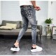 新款 潮流百搭长裤 欧货精品刺绣牛仔裤 小脚裤 男破洞修身 2026春季