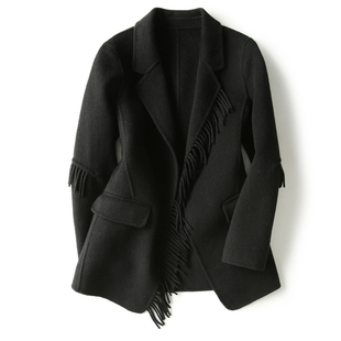 毛呢外套修身 双面羊毛小西装 双面羊绒大衣休闲女 韩版 2025秋冬新款