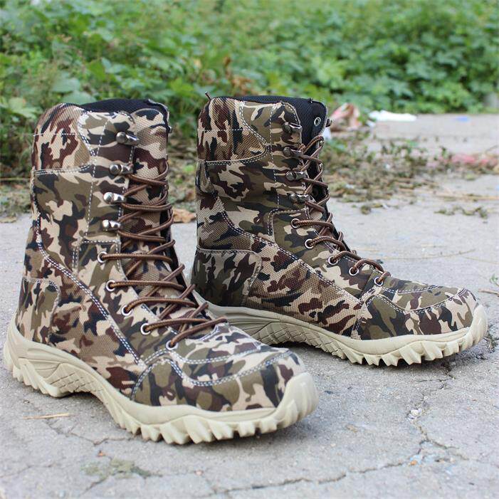 Boots militaires pour homme en cuir - Ref 1399091 Image 1
