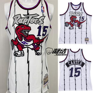 Mitchell&Ness 卡特98-99 多伦多猛龙白龙MN多层刺绣球员版AU球衣
