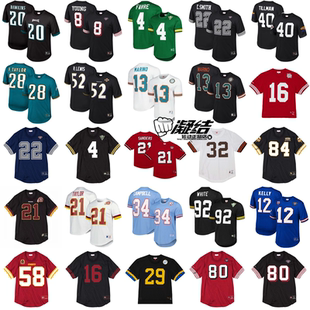 Mitchell&Ness NFL杰里莱斯雷吉怀特MN胶印球衣号码复古网眼短袖T