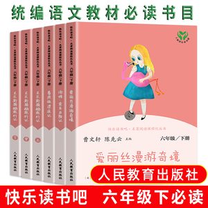 快乐读书吧六年级下册爱丽丝漫游奇境汤姆索亚历险记鲁滨逊漂流记尼尔斯骑鹅旅行记全6册 小学生6下同步阅读儿童文学 人民教育出版