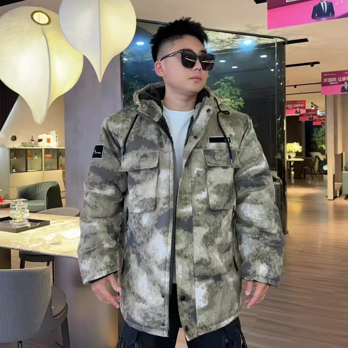 迷彩军大衣冬季加厚劳保棉服