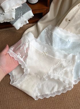 蕾丝女士内裤女生女款纯棉三角裤2025新款性感7a级抑菌加长裆短裤