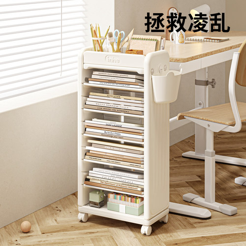 书架桌面绘本架侧边可移动收纳架家用落地收纳整理置物架子