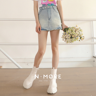 MORE设计师品牌 sample 复古水洗牛仔短裙裤 sale