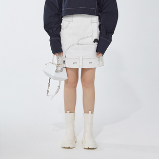 解构A字半裙气质显瘦小众短裙 sample sale NMORE设计师品牌