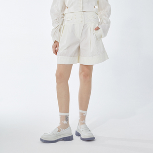 白月光高腰a字短裤 NMORE设计师品牌 sample 显瘦气质短裤 sale