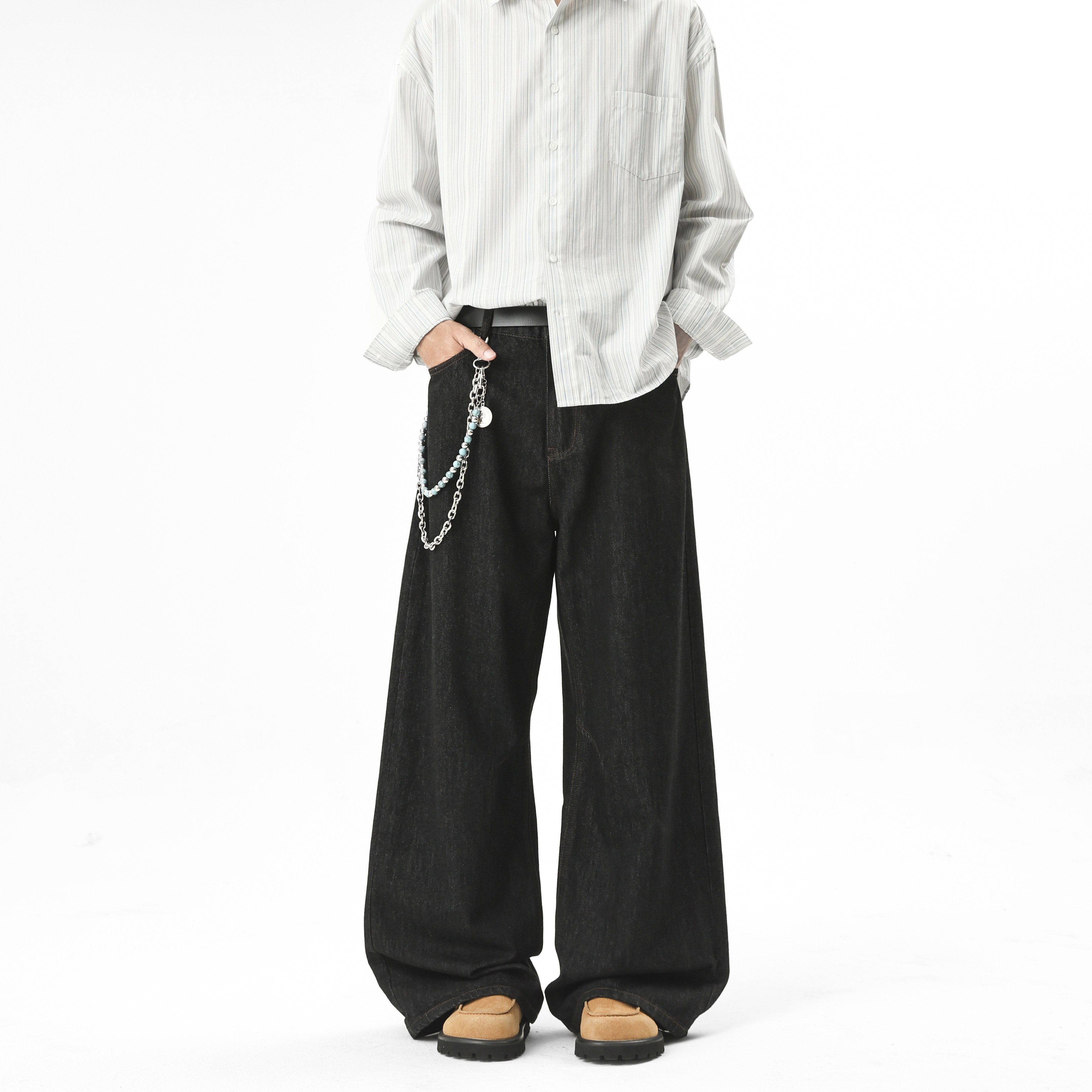 现货~春季A字直筒宽松原牛男士牛仔裤801-P60_控88，男装牛仔裤，星座1102-1