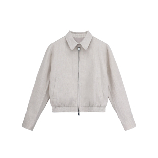 亚麻复古翻领外套时尚 度假系列 CD1A0334 小小高奢