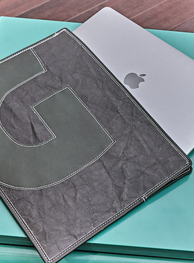 半梵原创设计牛皮纸配温感面料MAC电脑包笔记本保护套手拿包腋下
