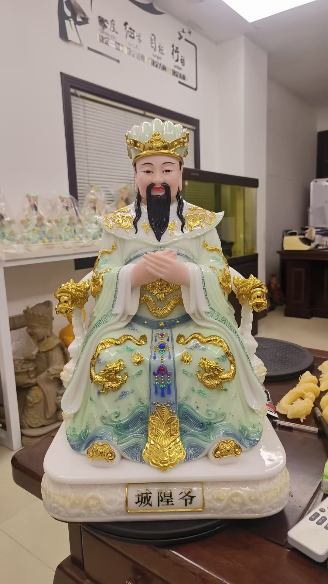 盛世唐朝城隍爷神像阴神土地神城隍老爷坐像阴神家供奉摆件