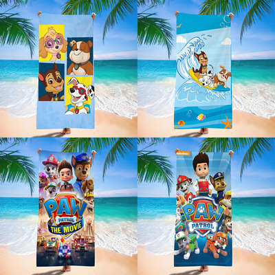 卡通汪汪队动漫沙滩巾干浴巾