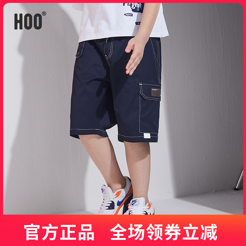 童装裤子hoo男童七分裤儿童中裤工装裤夏季薄款中大童短裤夏装