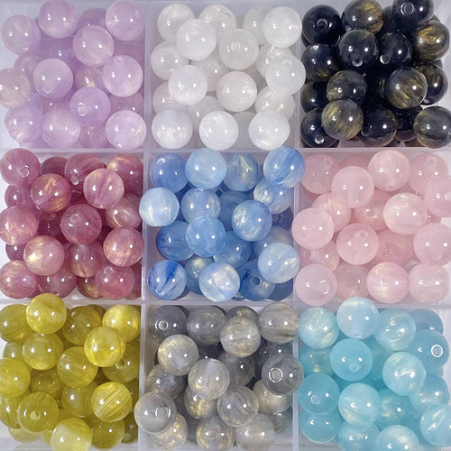 树脂鎏金油画珠diy手工制作材料